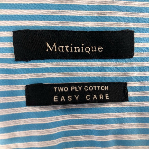 Men’s shirt from Matíníque. Excellent condition. Size XL. Blue & white stripes. - Picture 5 of 5